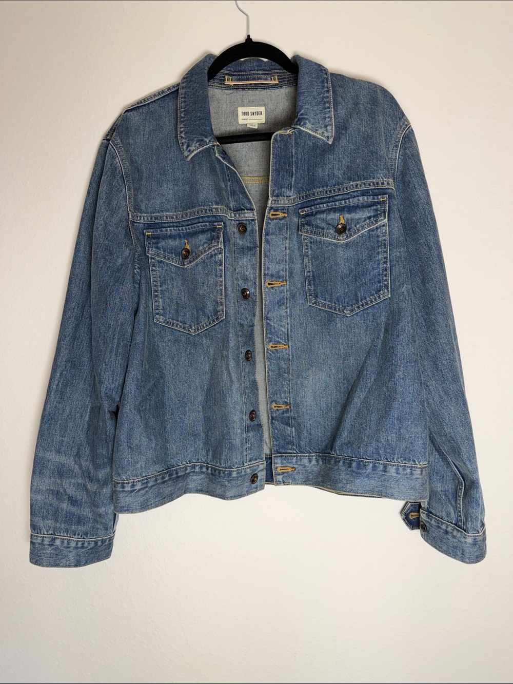 Todd Snyder - L - Selvedge Denim Jacket in Medium Wash